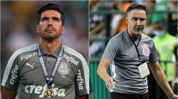 Abel Ferreira e Vítor Pereira, treinadores de Palmeiras e Corinthians (Foto: Getty Images)