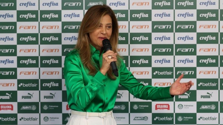 Leila Pereira exalta participação da torcida no empate entre Palmeiras e Atlético-MG, no Mineirão (Foto: Cesar Greco/Palmeiras)
