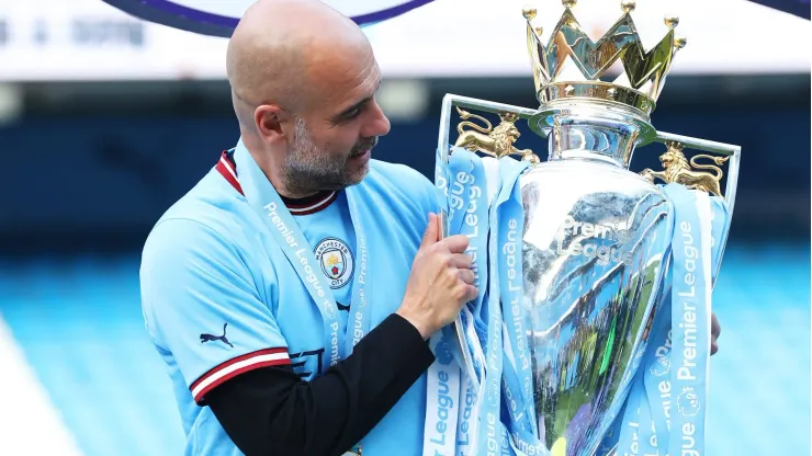 Pep Guardiola. (Photo by Catherine Ivill/Getty Images)
