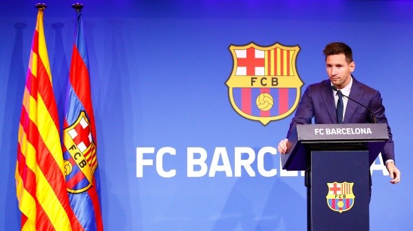 Conferência de imprensa de Lionel Messi, do Barcelona