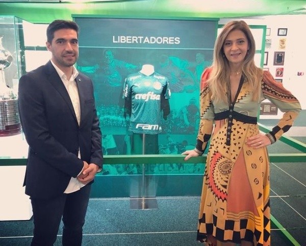 Abel Ferreira e Leila Pereira