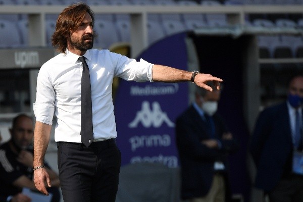 Andrea Pirlo coach of Juventus FC reacts during the Serie A...