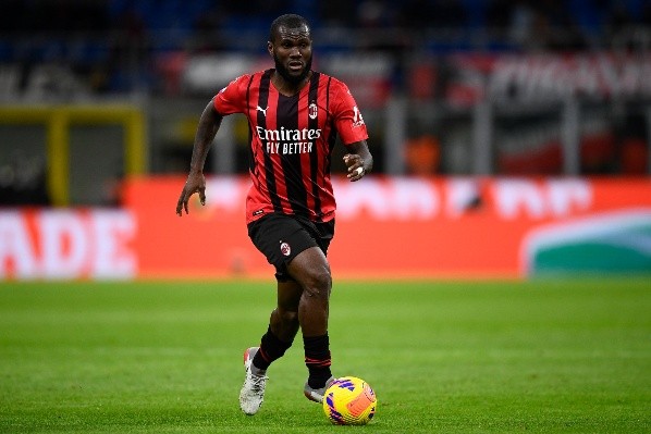 Franck Kessie of AC Milan in action during the Serie A...